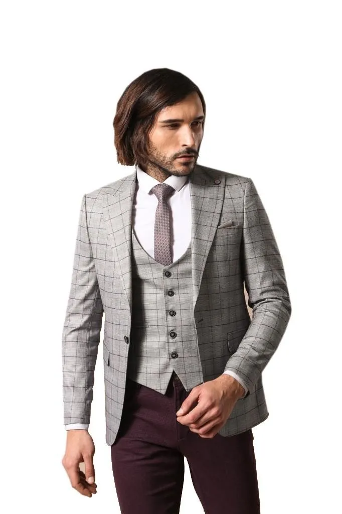 15467 Grey Blazer Jacket and Vest