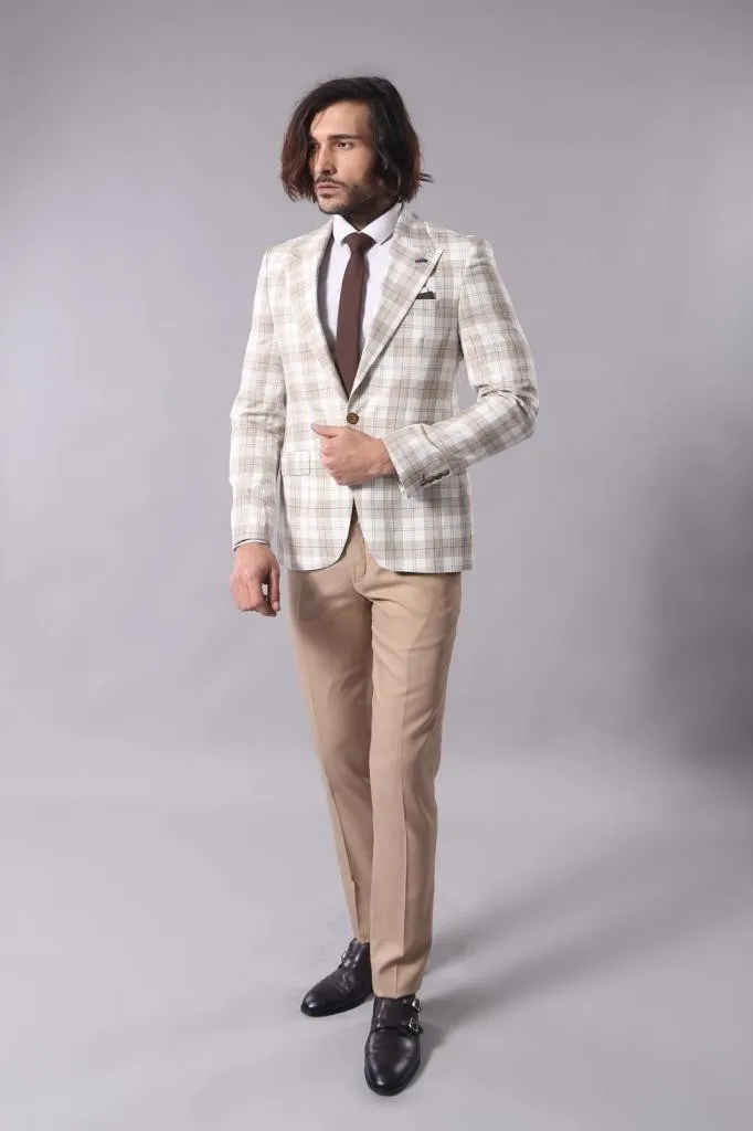 15474 Beige Blazer Jacket