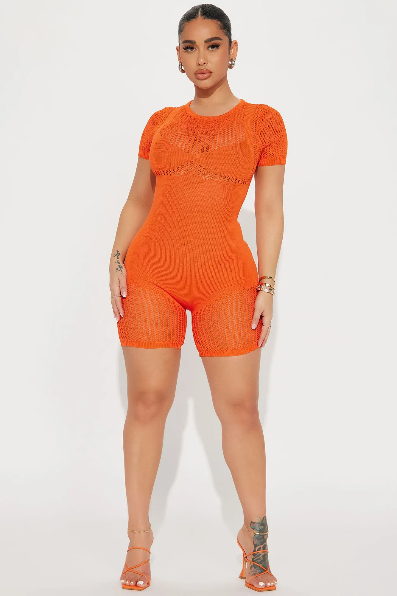 Adryana Romper - Orange