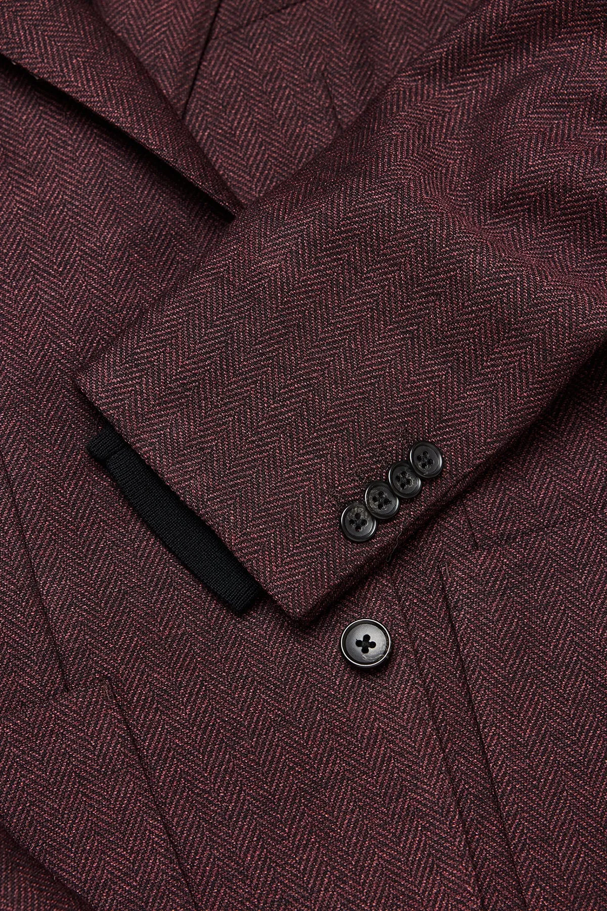 Archer - Maroon herringbone