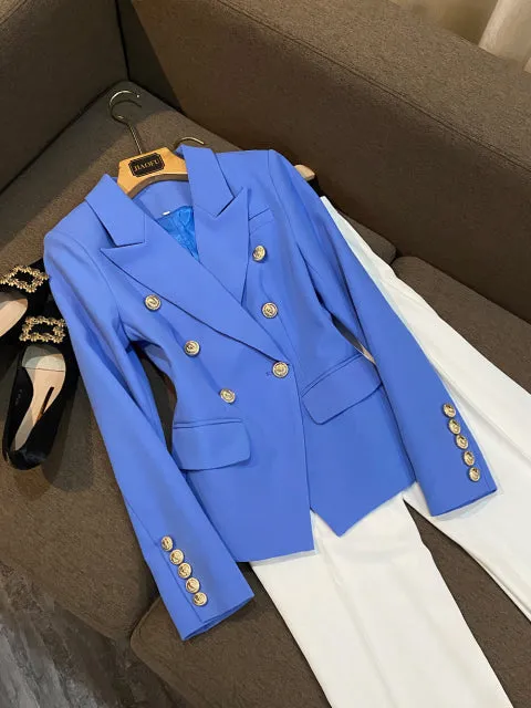 Ashoreshop 2022 All-Match Dusty Pink Green Blue Nude Black White Red Blazer Jacket