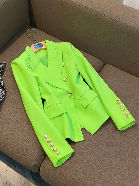 Ashoreshop 2022 All-Match Dusty Pink Green Blue Nude Black White Red Blazer Jacket