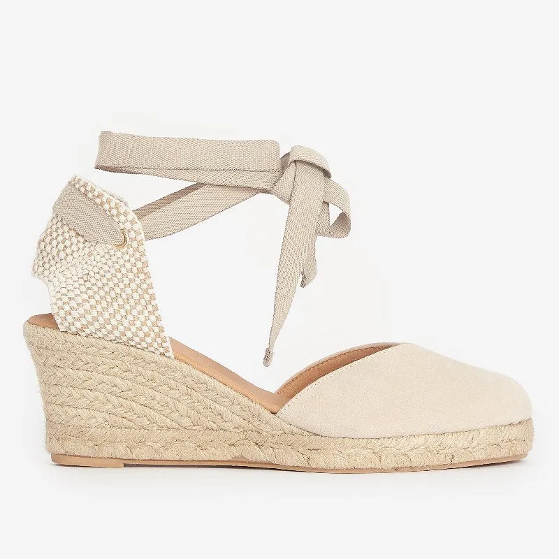 Barbour Juana Espadrille Ladies Wedges - Beige