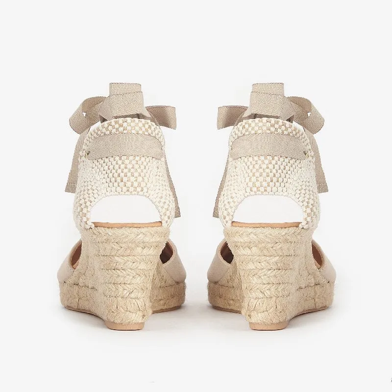 Barbour Juana Espadrille Ladies Wedges - Beige