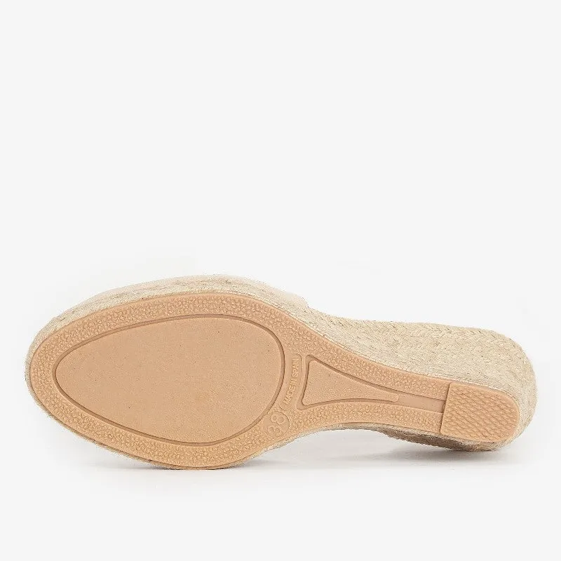 Barbour Juana Espadrille Ladies Wedges - Beige