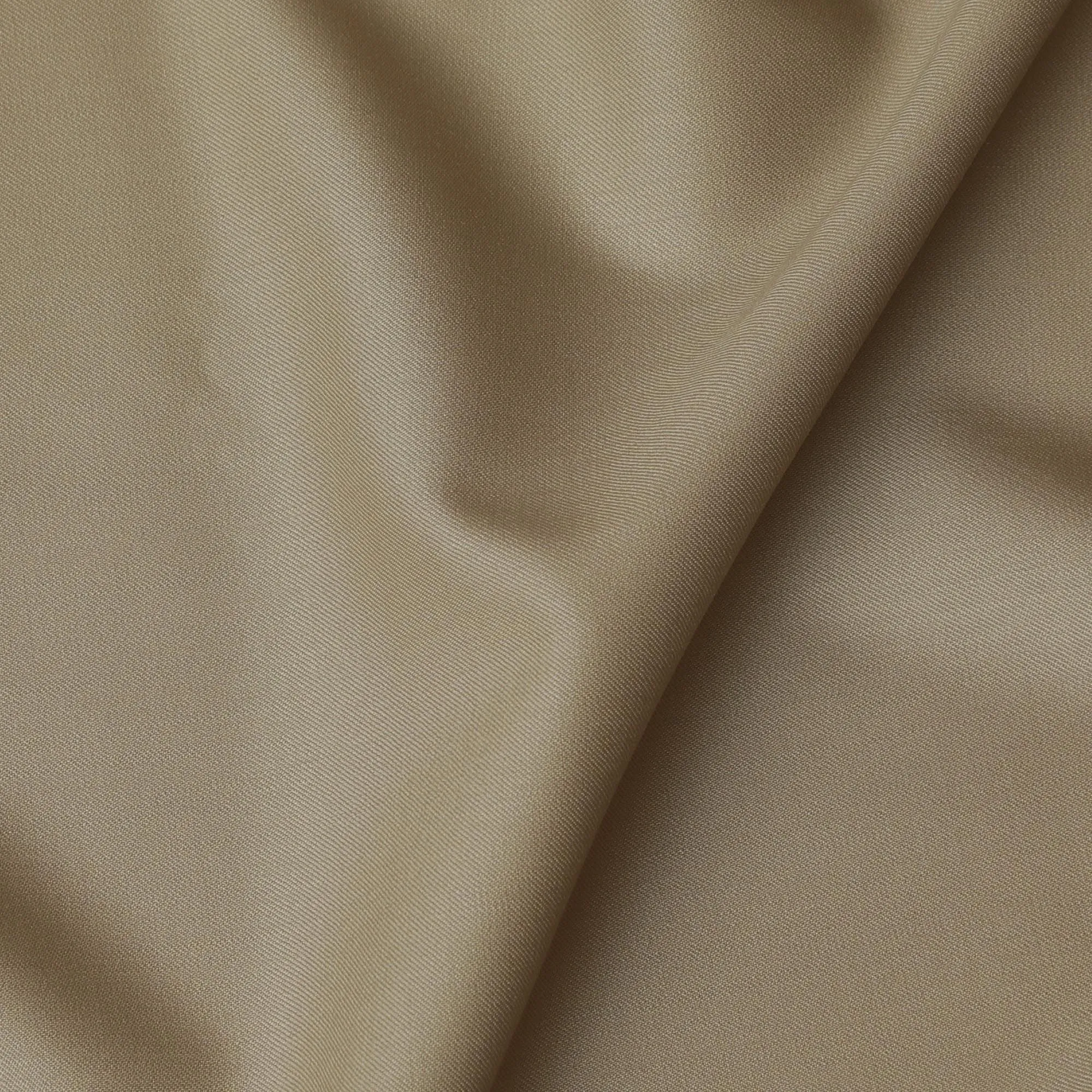 Beige Twill Wool Suiting Fabric, Fine Italian Quality, 150cm Width - 3.5 Mtrs Piece-D17756