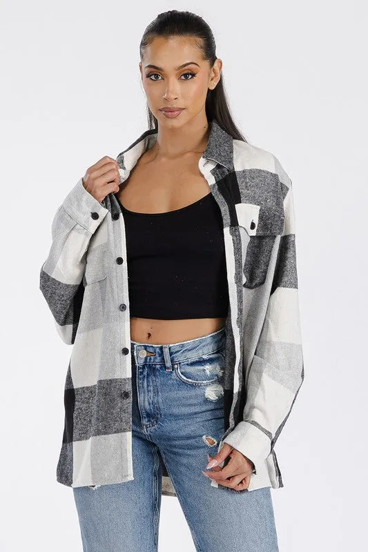 Boyfriend Oversized Soft Flannel Shacket