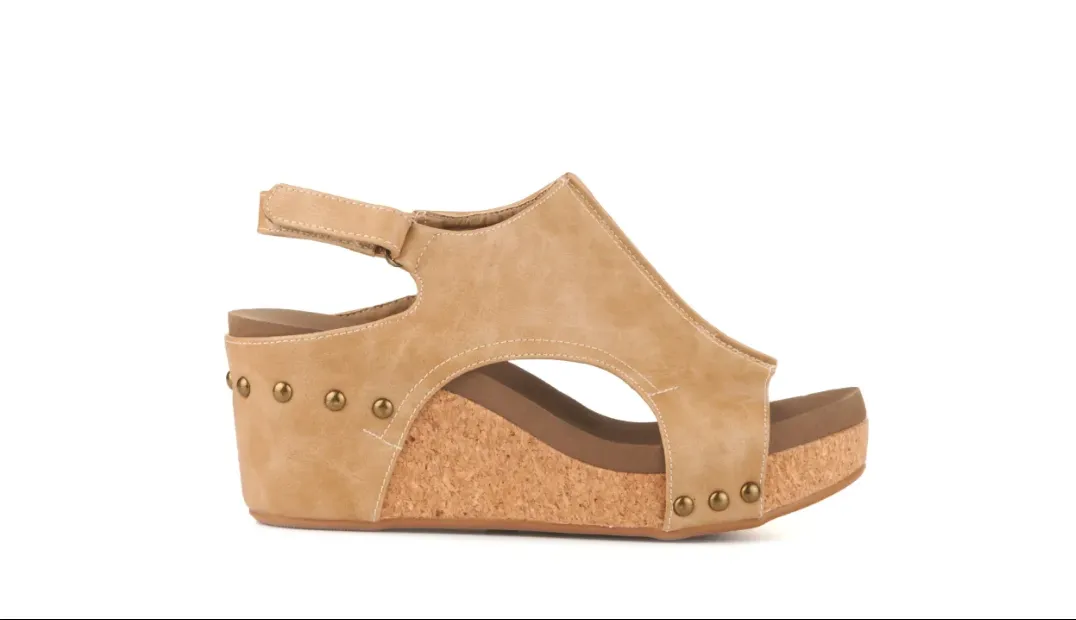 Carley Taupe Smooth Wedge*