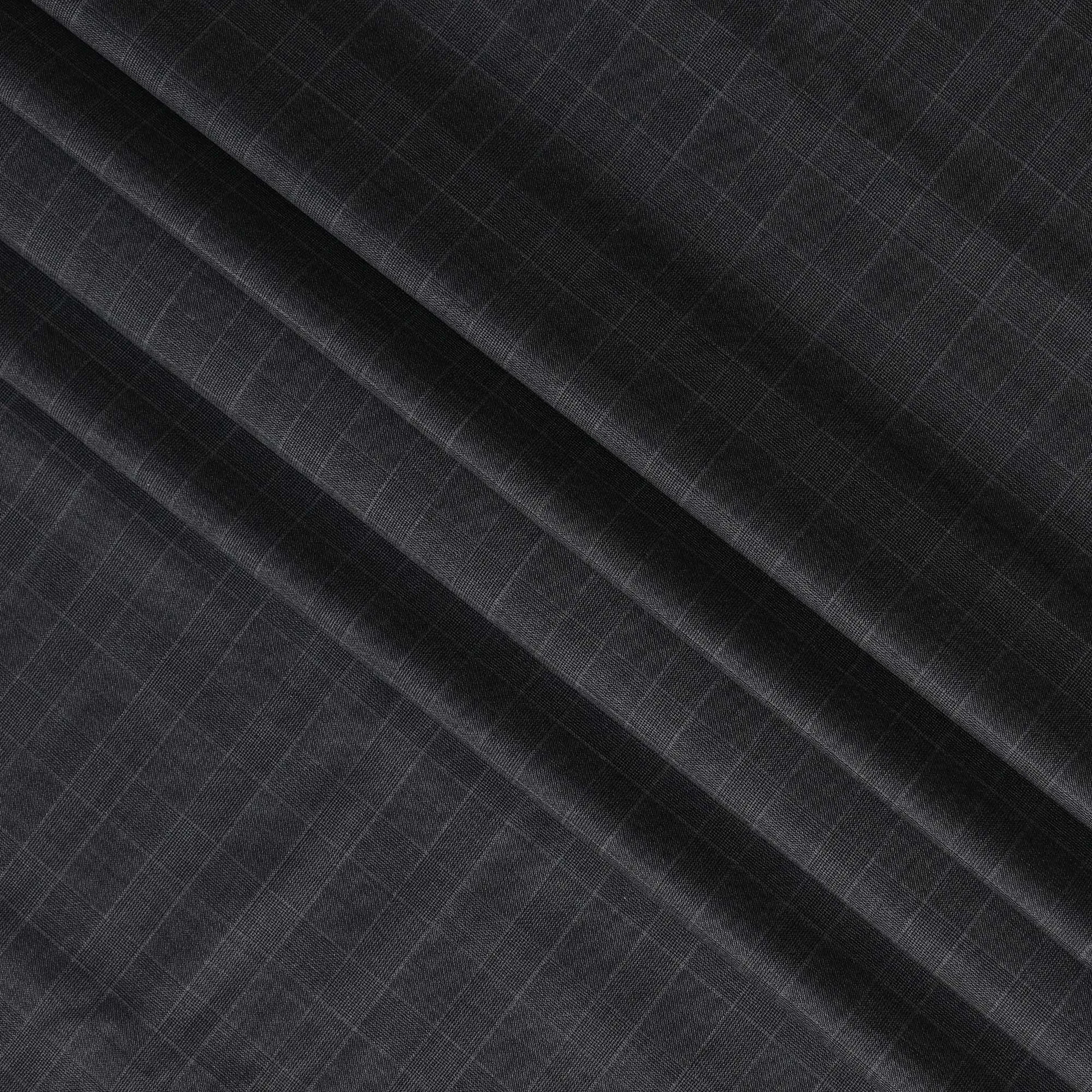 Charcoal Grey SCABAL Super 140's Wool and Cashmere Suiting Fabric - 3.5 Meters, 150 cm Width, Made in the UK-D21251