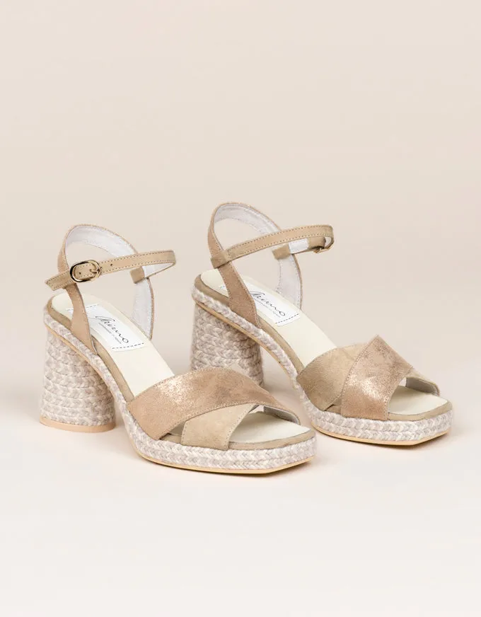 Cordelia Cream Espadrille Wedges