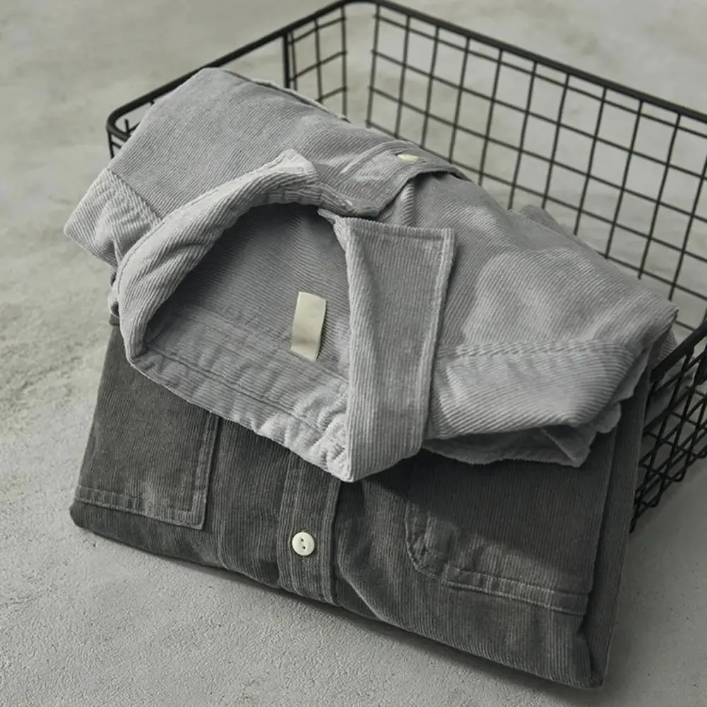 Corduroy cargo spring shirt