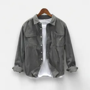 Corduroy cargo spring shirt