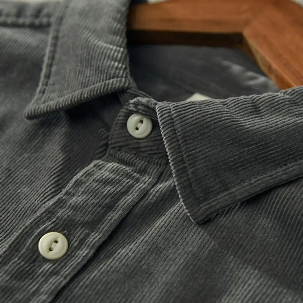 Corduroy cargo spring shirt