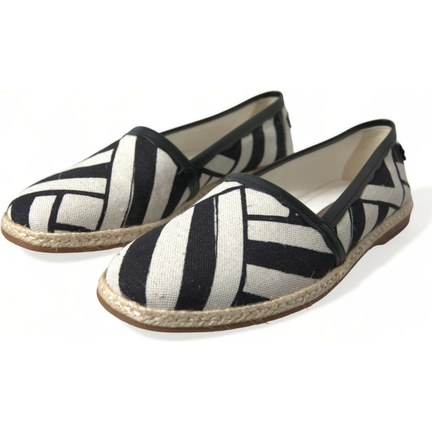 Dolce & Gabbana Chic Striped Canvas Espadrilles