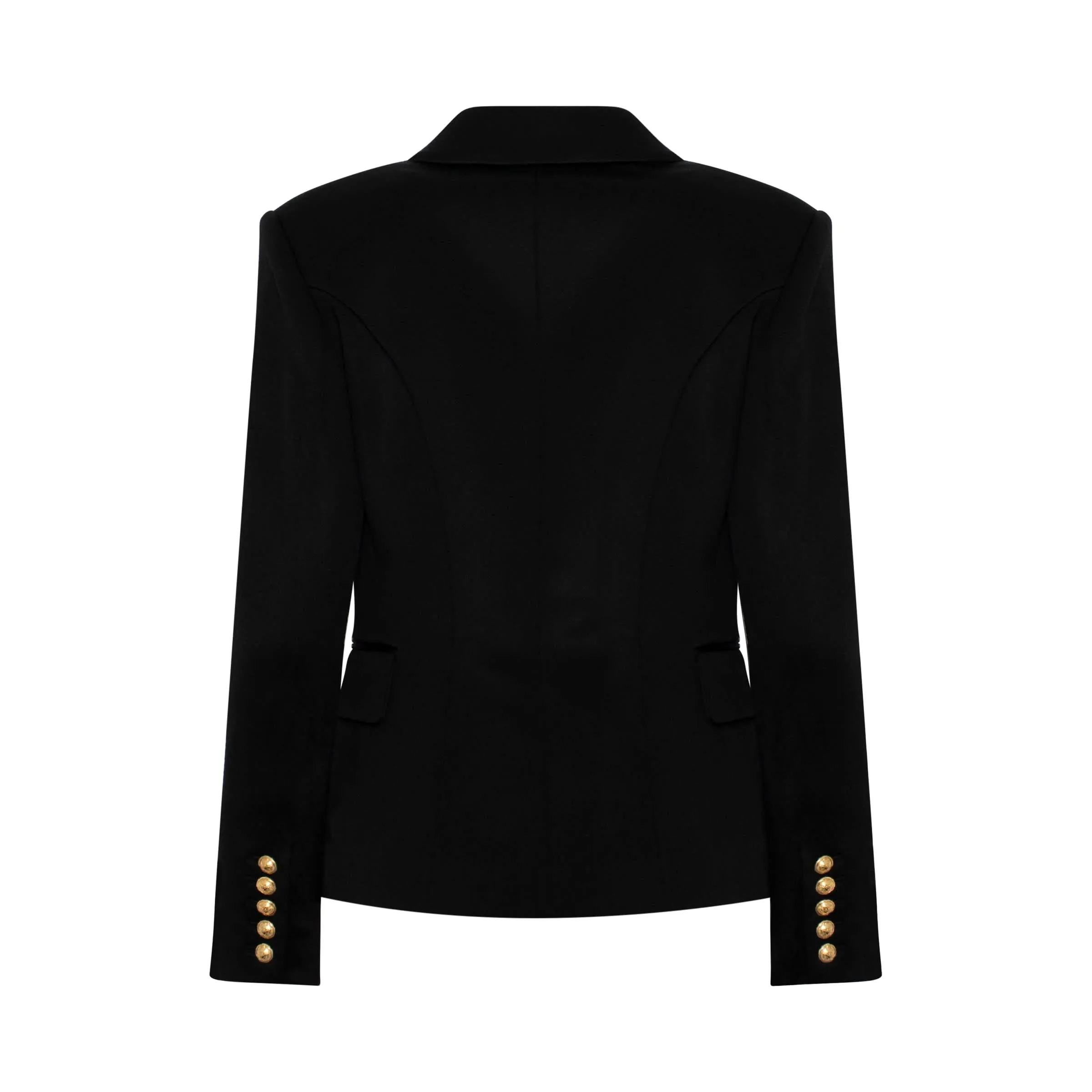 Double Breasted Jersey Blazer in Black