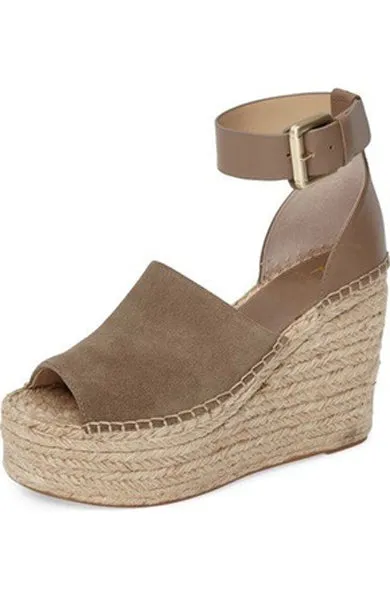 espadrilles platforms wedges  leather