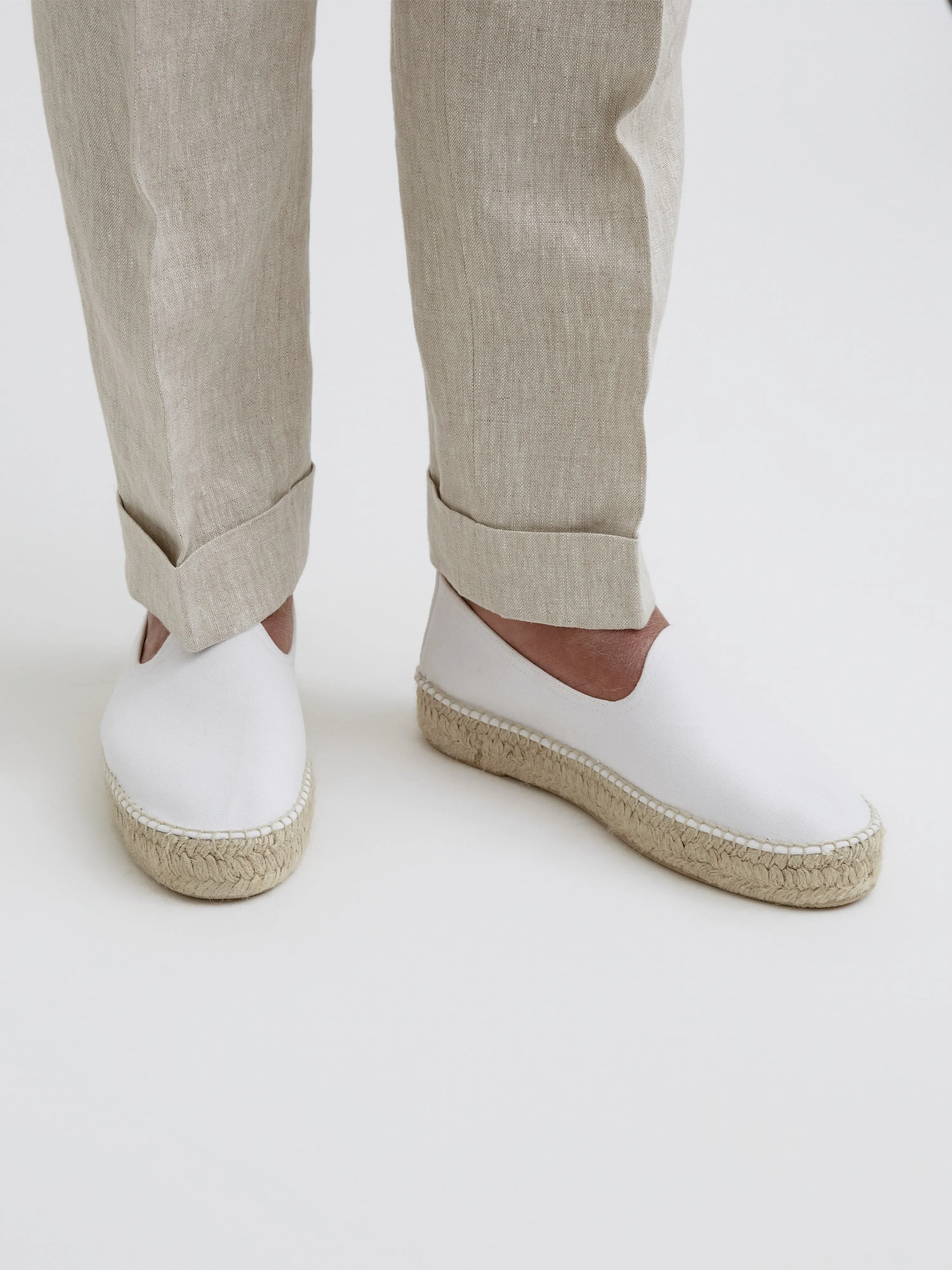 Espadrilles White Canvas