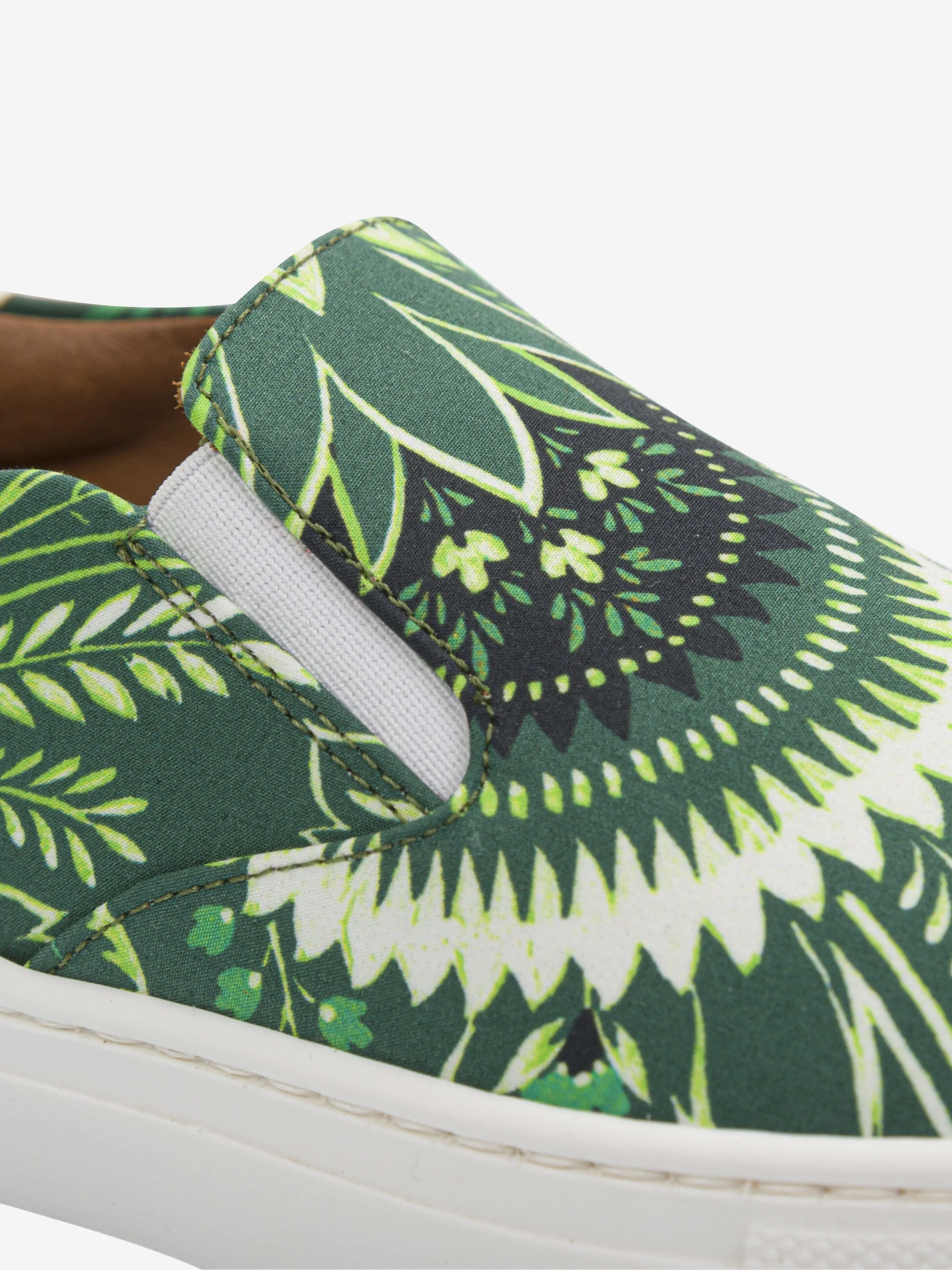 Etro Boys Floral Paisley Trainers in Green