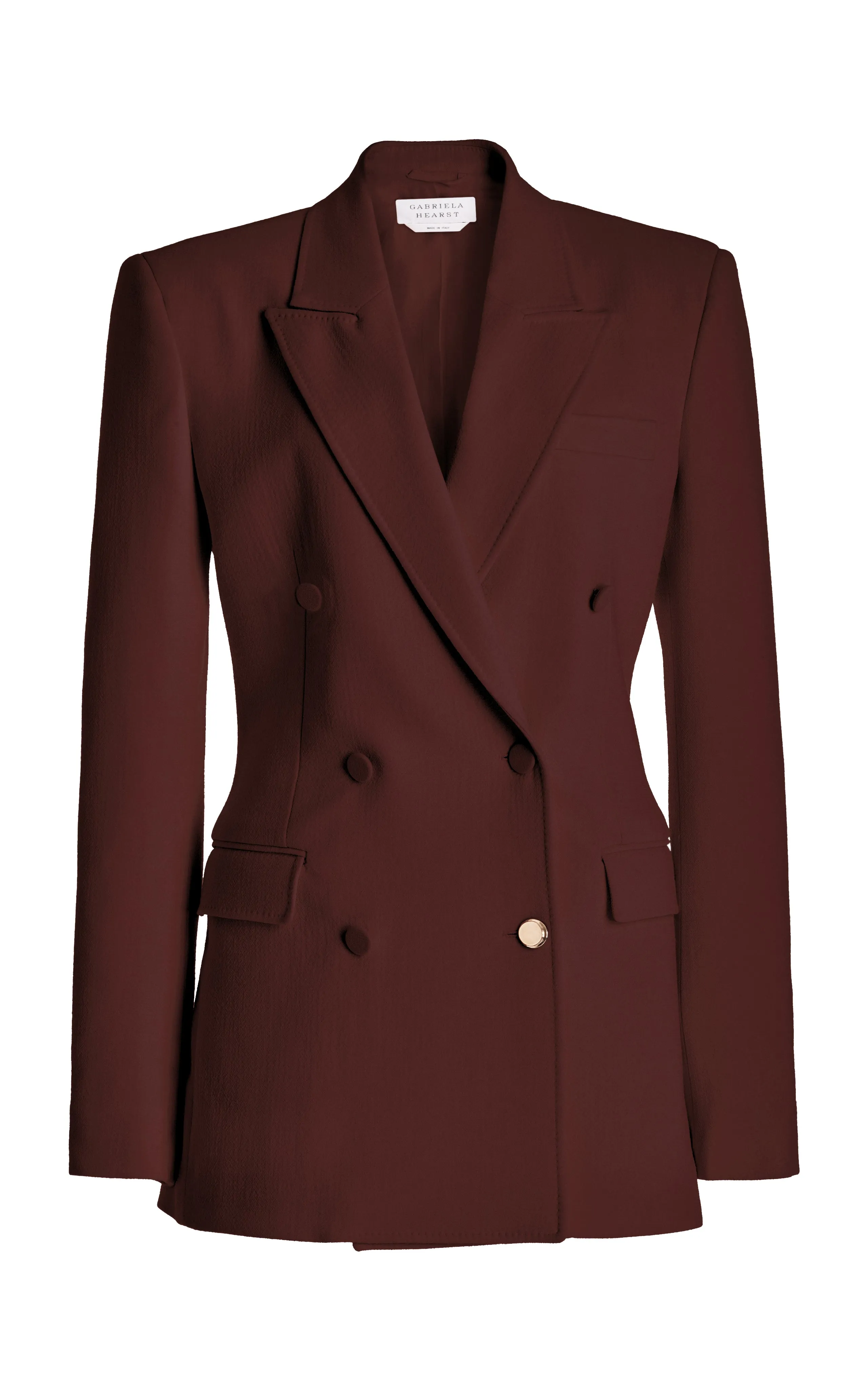 Gavin Blazer in Deep Bordeaux Virgin Wool Crepe