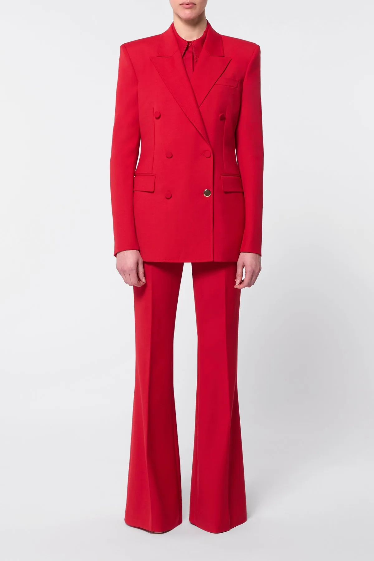 Gavin Blazer in Scarlet Red Sportswear Wool