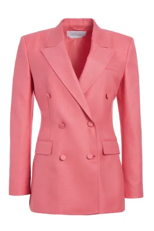 Gavin Blazer in Watermelon Silk Virgin Wool