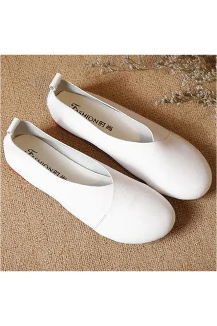 Genuine Leather Flat Shoes