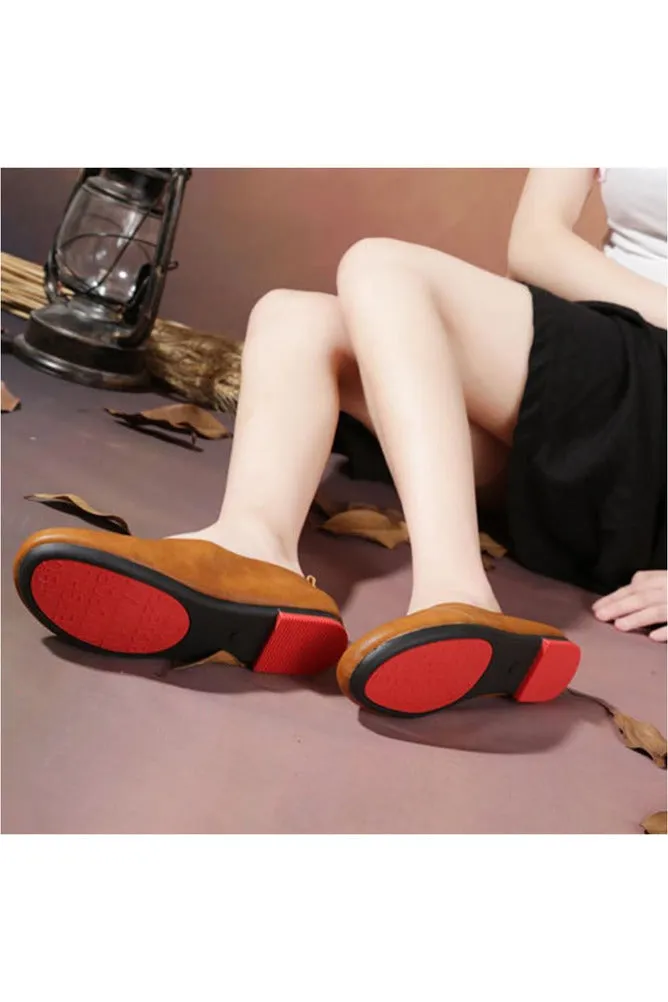 Genuine Leather Flat Shoes