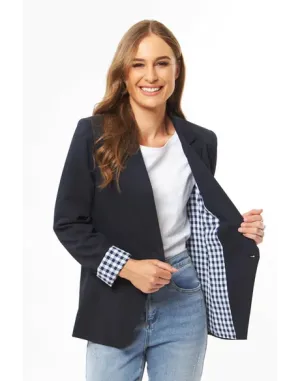 Georgie Blazer - Navy Gingham