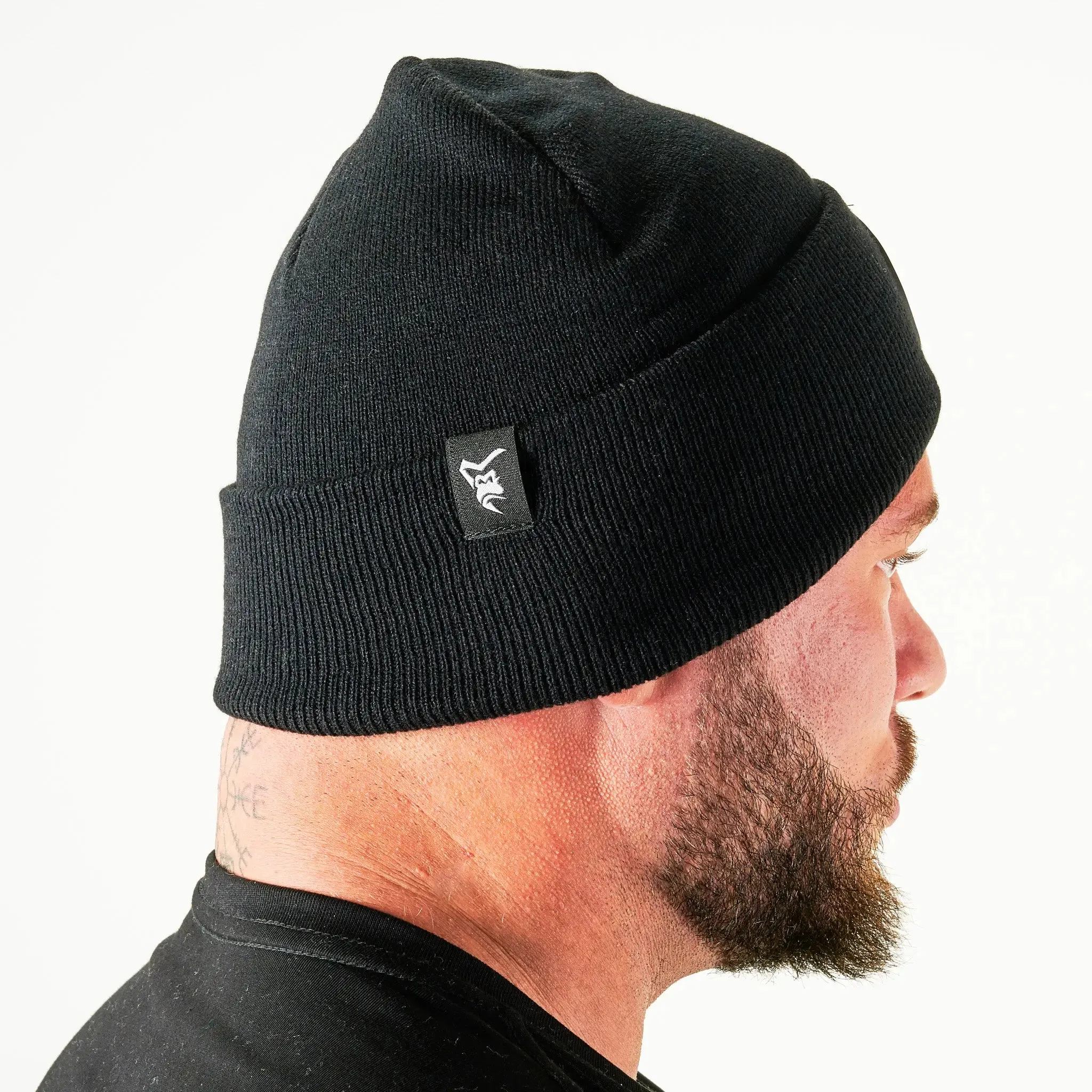 High Cuff Patch Beanie