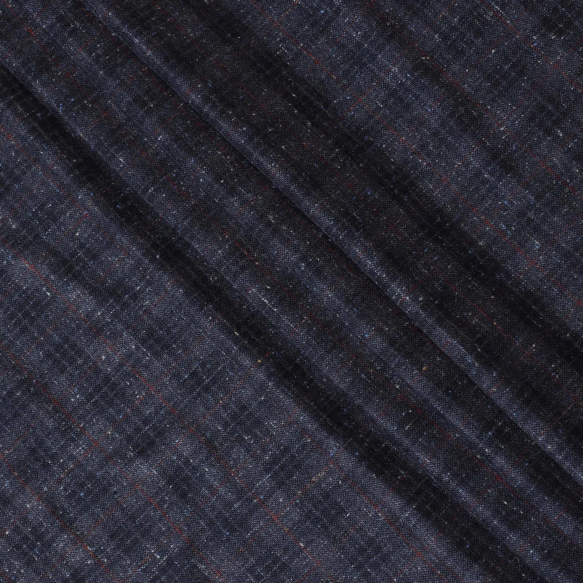 Italian Blended Wool Jacketing Fabric – 150cm, Textured Charcoal-D17541