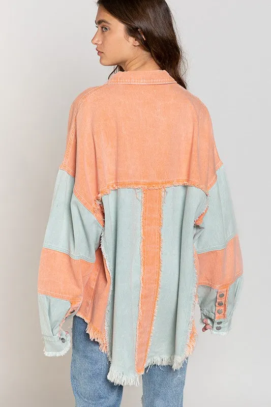 Jaqueline Colorblock Oversized Jacket