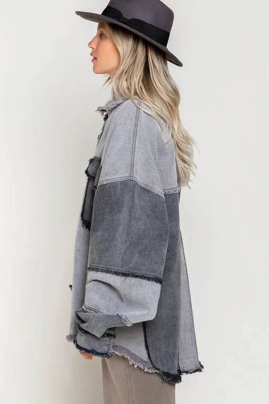 Jaqueline Colorblock Oversized Jacket