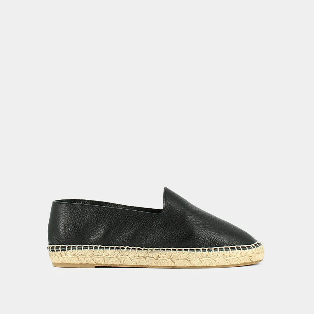 Jonak - Espadrilles Max Cuir Graine - Noir