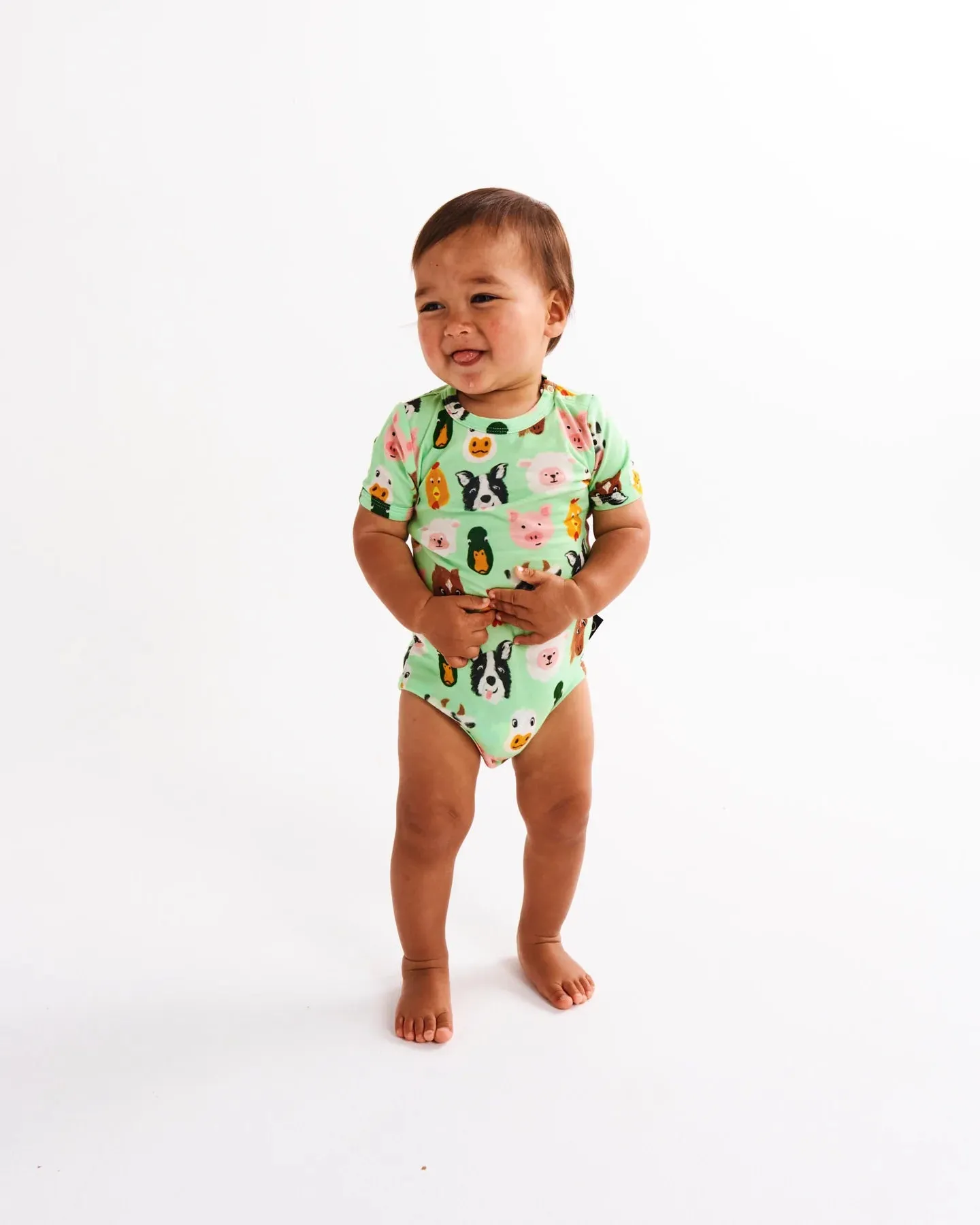 Kip & Co Farm Short Sleeve Romper