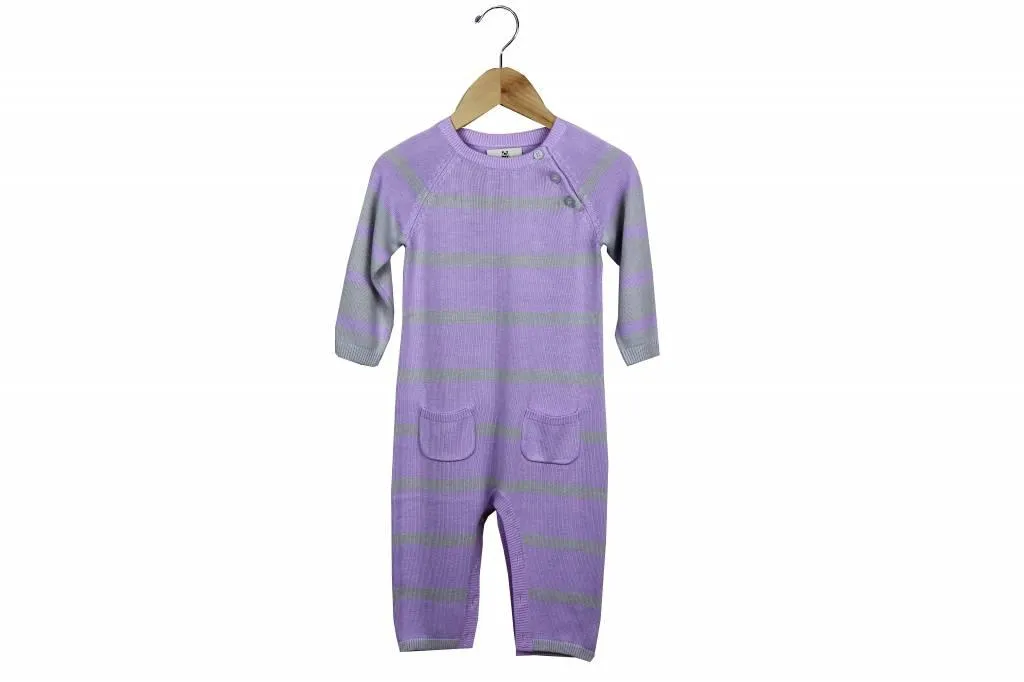 Knit Bamboo Stripe Rompers