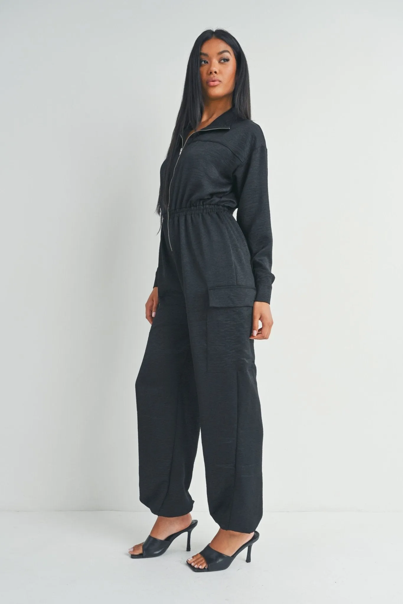 Long Sleeve Black Jumpsuit