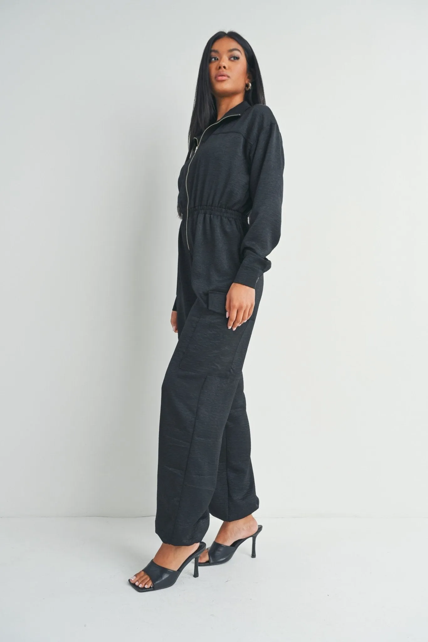 Long Sleeve Black Jumpsuit