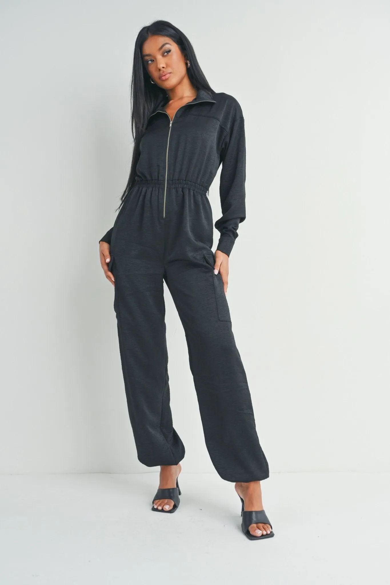 Long Sleeve Black Jumpsuit