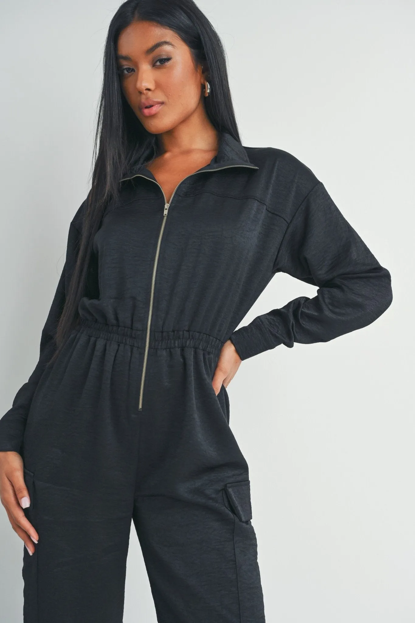 Long Sleeve Black Jumpsuit