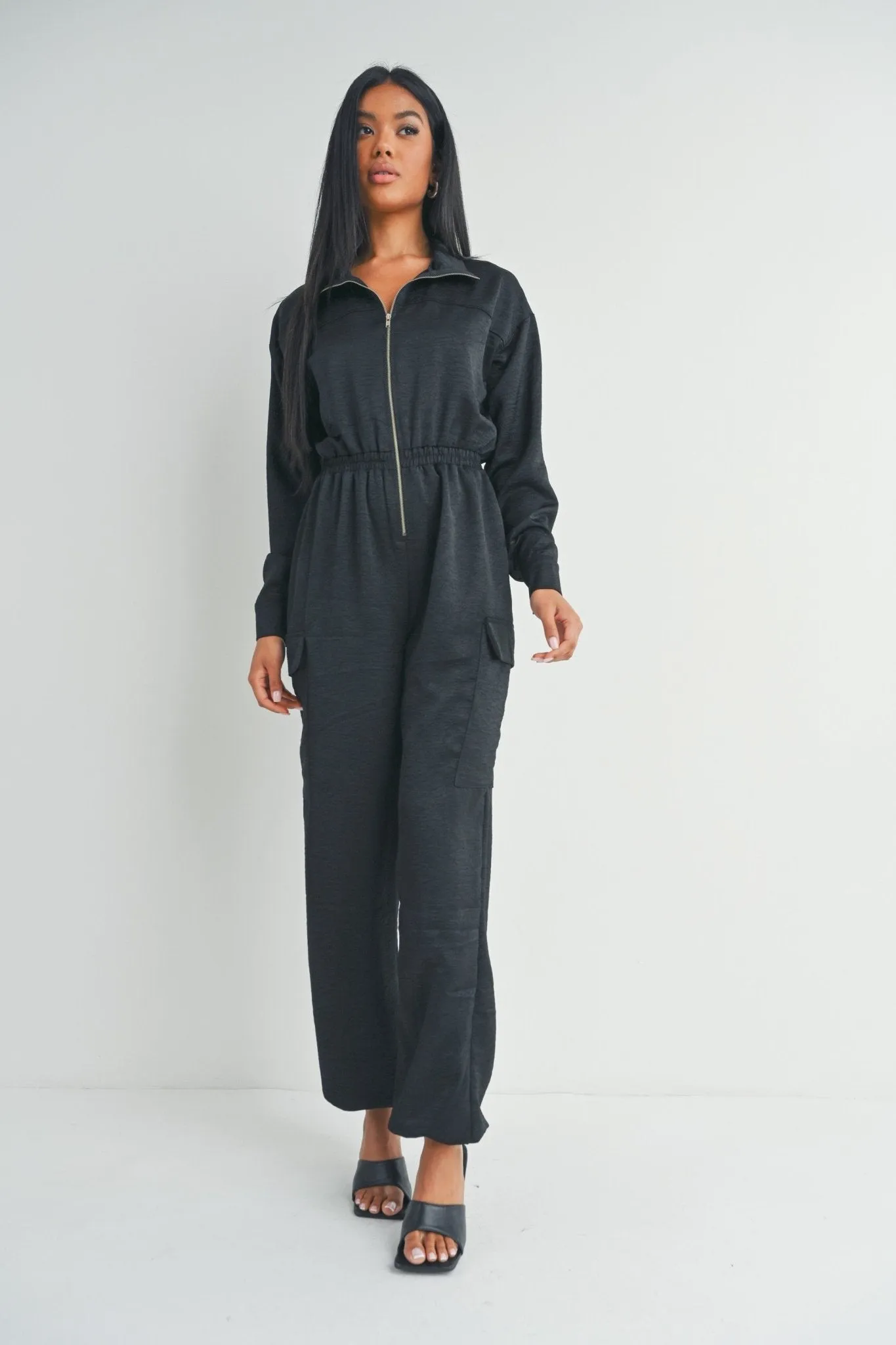 Long Sleeve Black Jumpsuit