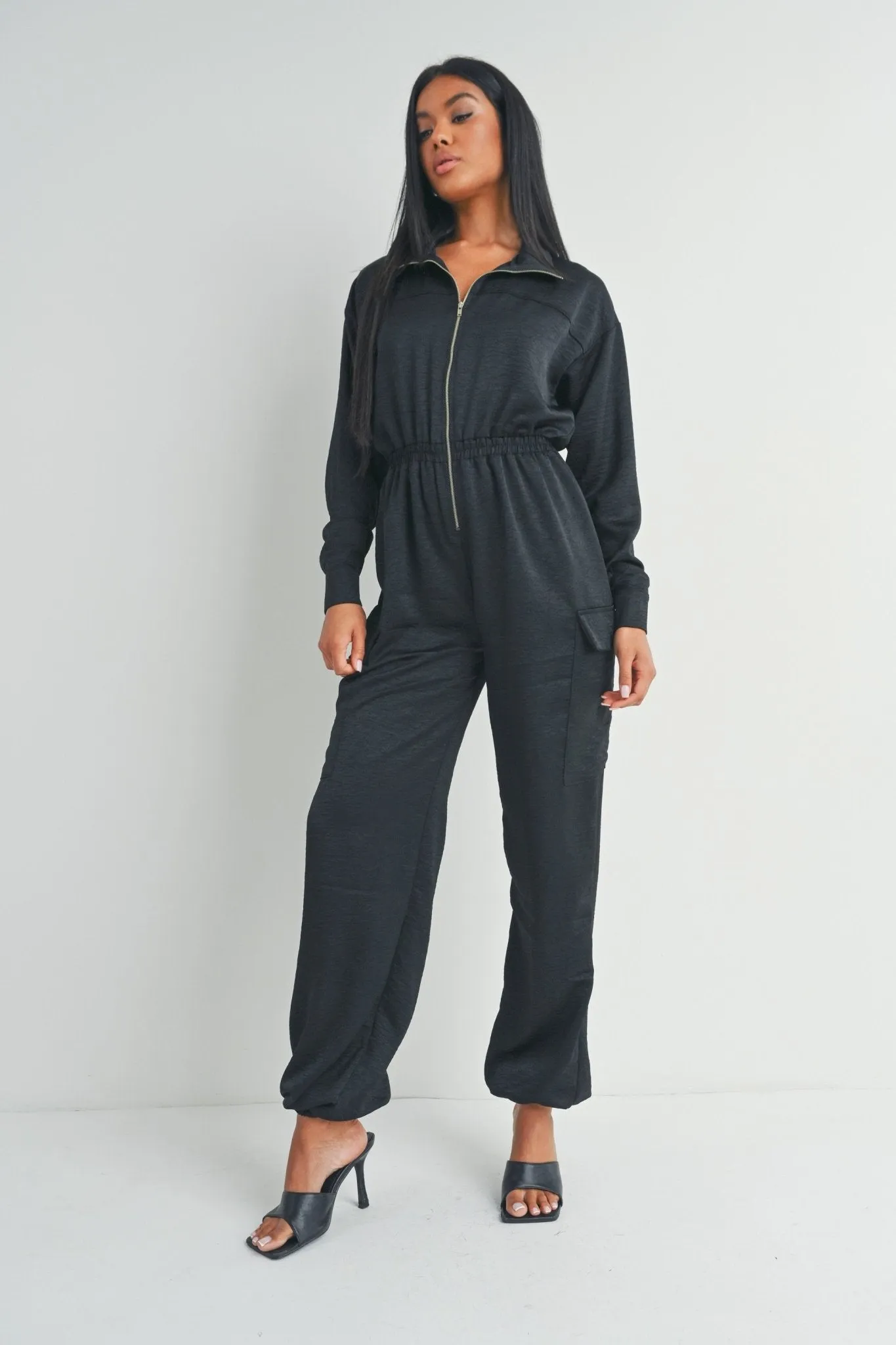 Long Sleeve Black Jumpsuit