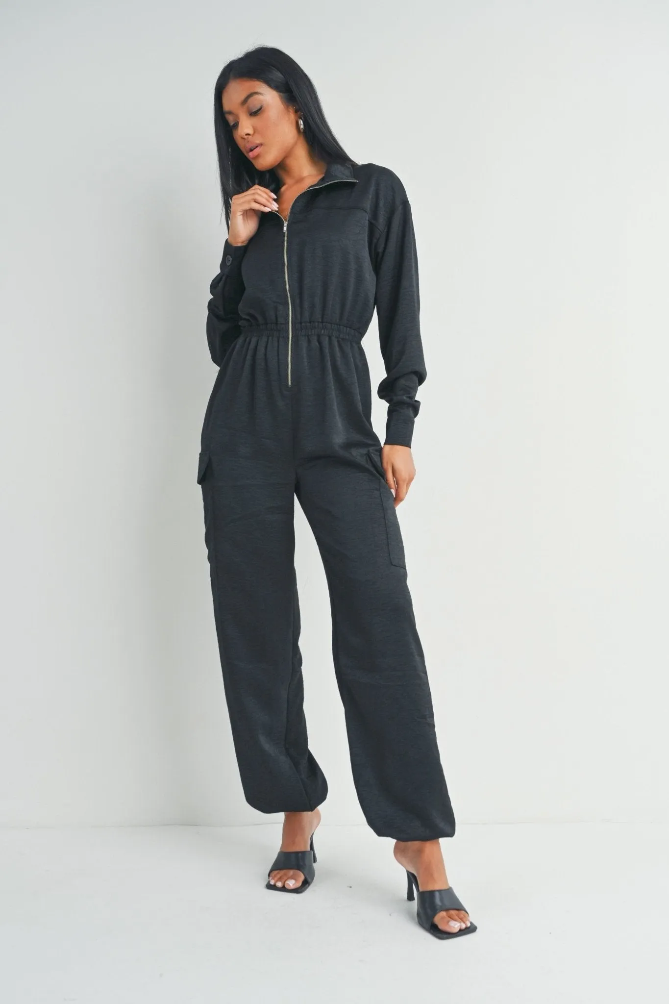 Long Sleeve Black Jumpsuit