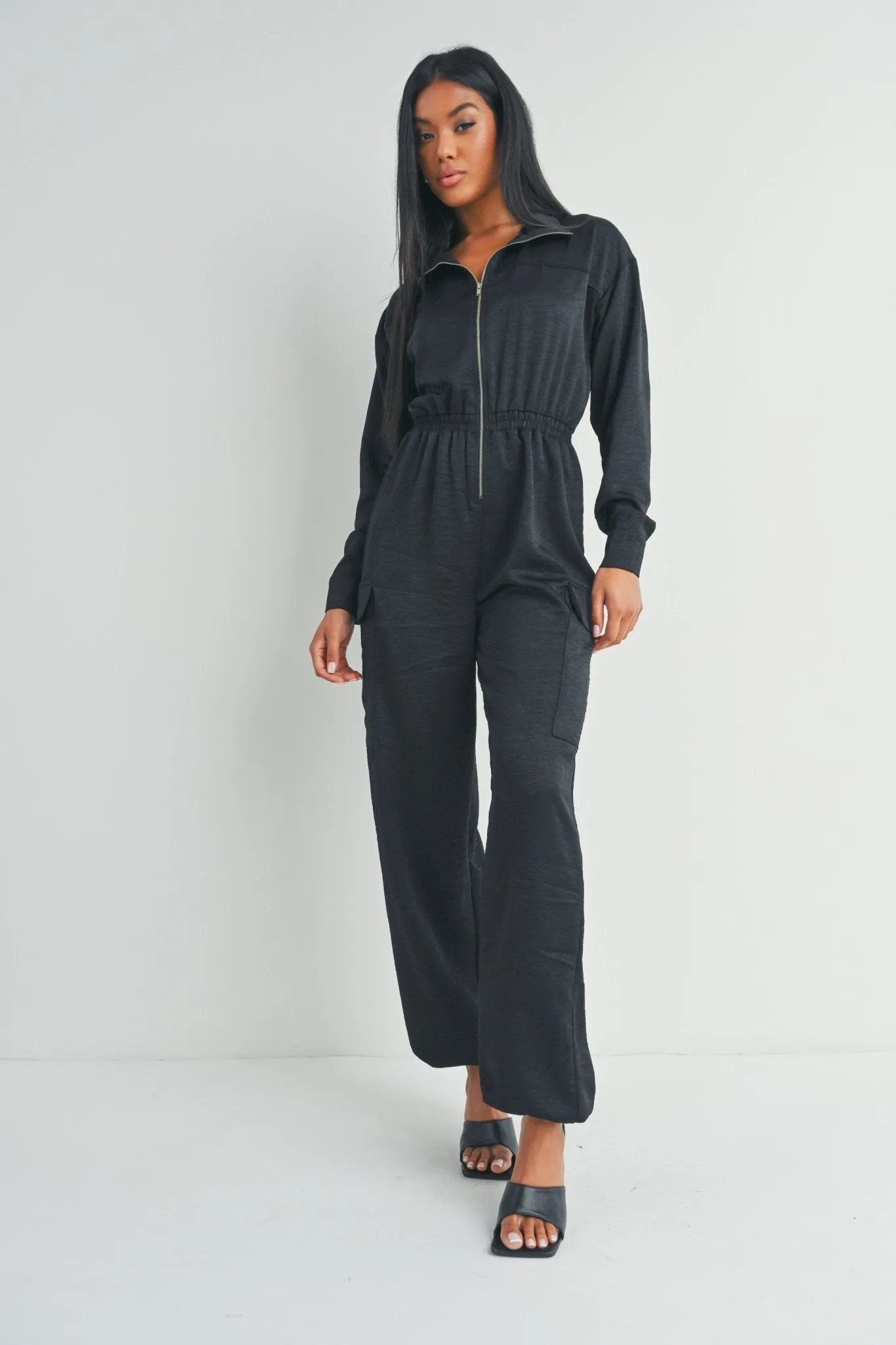 Long Sleeve Black Jumpsuit