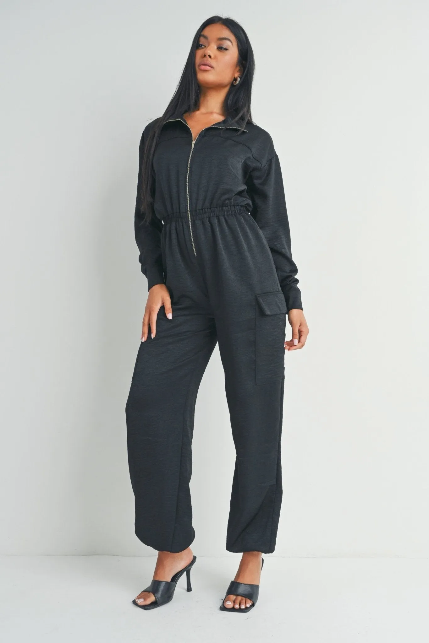 Long Sleeve Black Jumpsuit