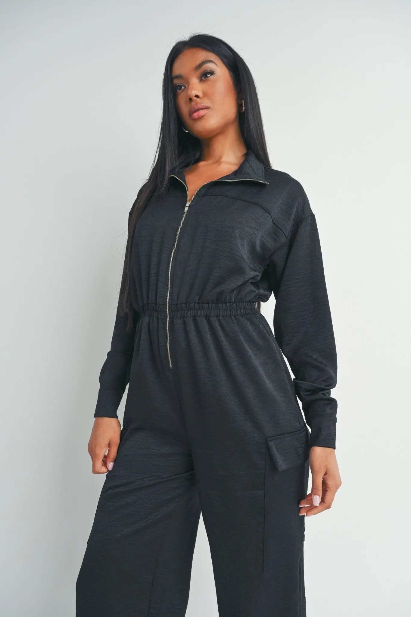 Long Sleeve Black Jumpsuit