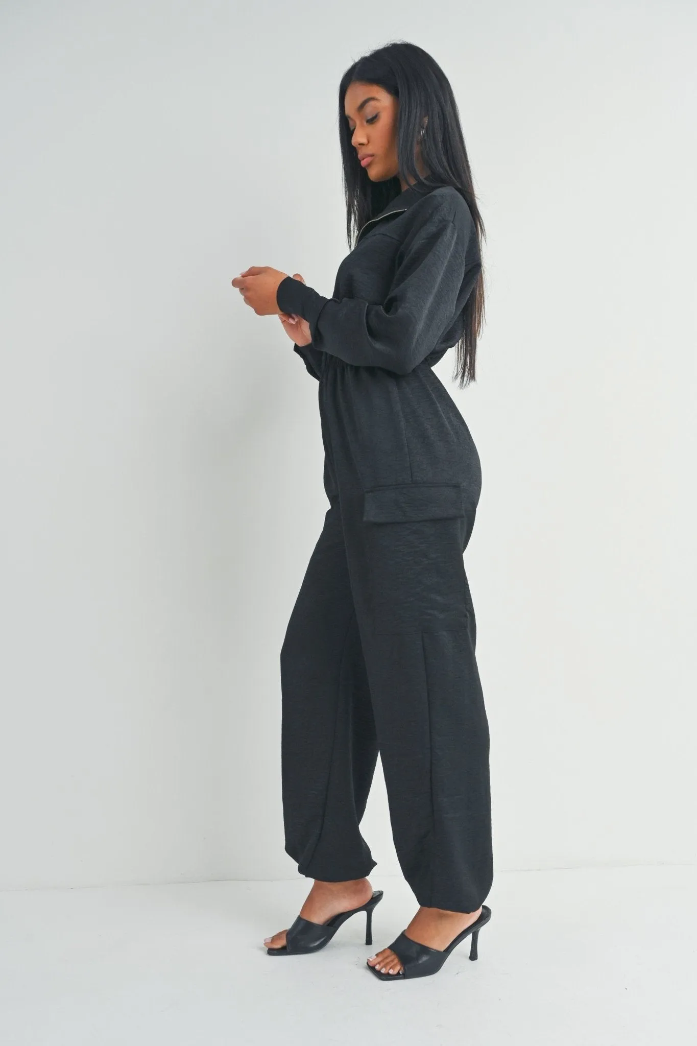 Long Sleeve Black Jumpsuit