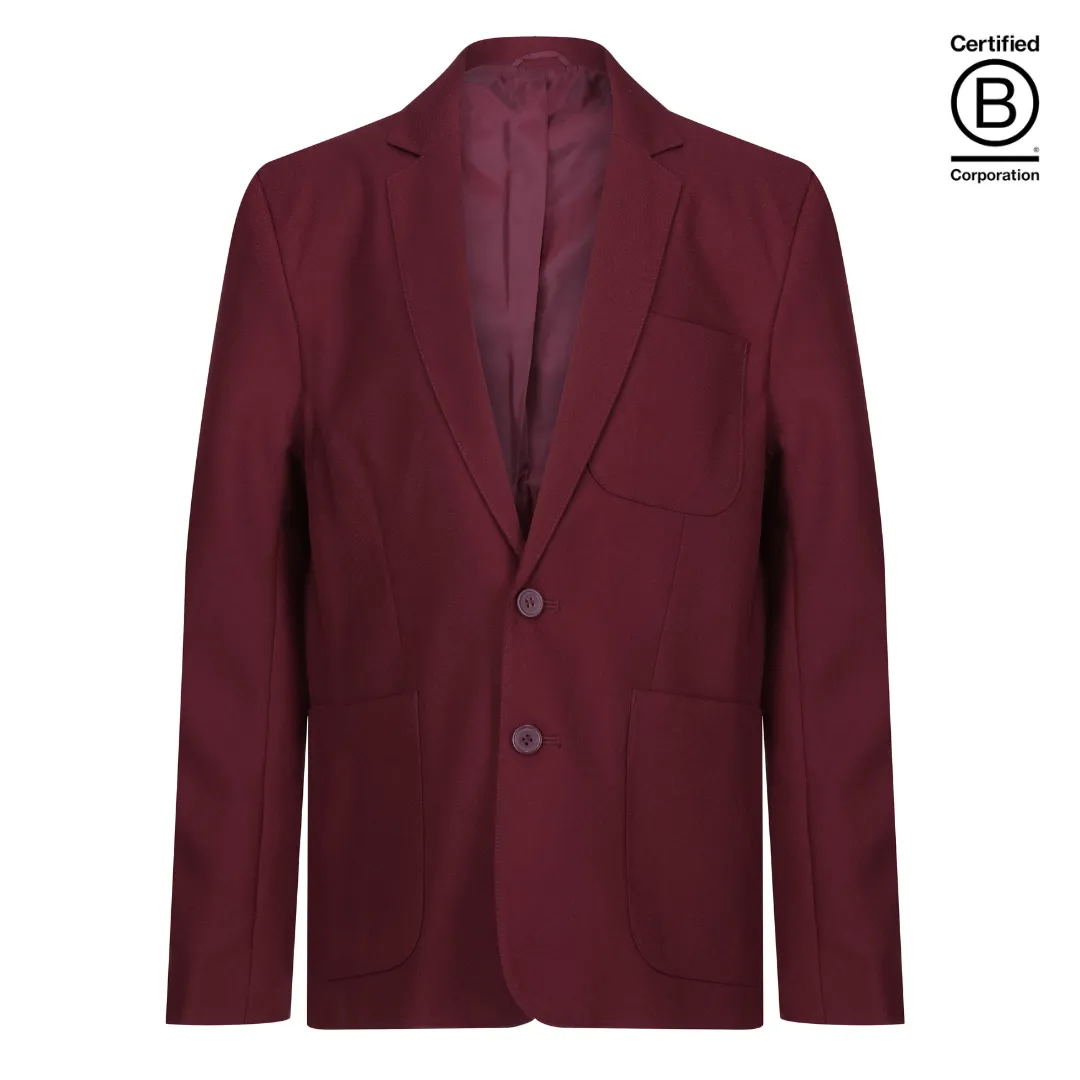 Maroon unisex Performa eco school blazer