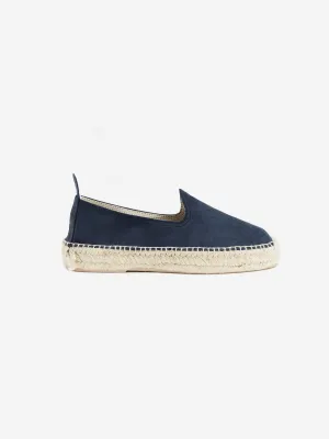 Navy Suede Espadrilles