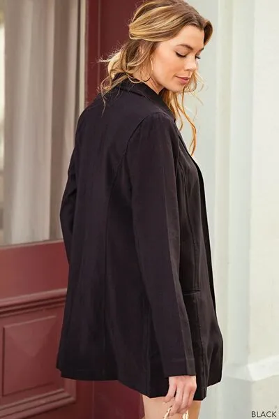 Open Front Long Sleeve Blazer