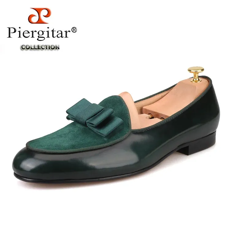 Piergitar Leather & Suede Bow-Tie Loafers